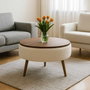 Atelier Del Sofa Noya Round - Blanco y Nogal